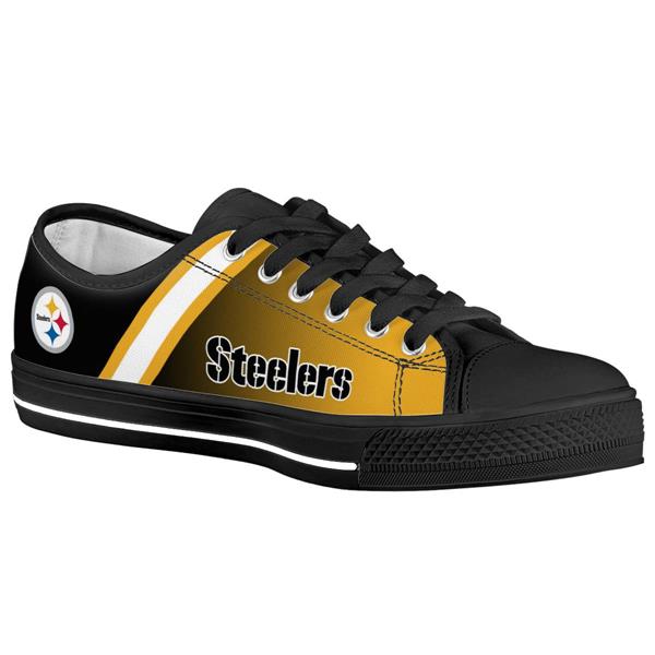 Men's Pittsburgh Steelers Low Top Canvas Sneakers 001